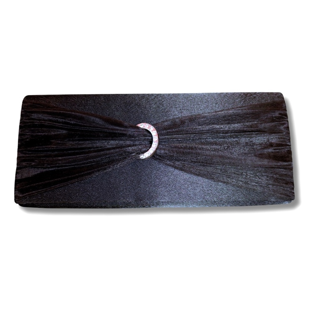 Gunne Sax Black Satin Evening Bag - Picture 1 of 3